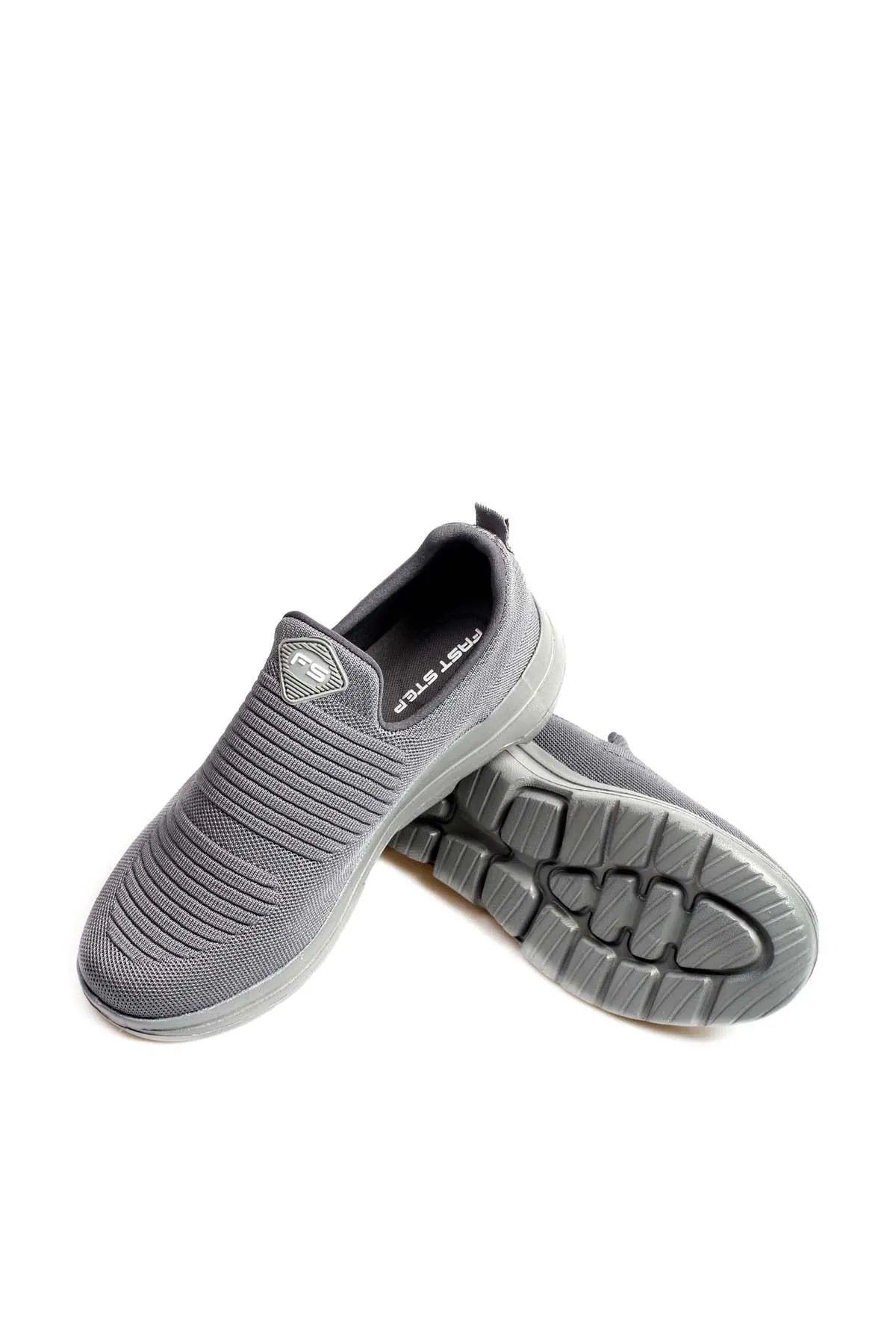 Men's Gray Knit Slip-On Sneakers-Wessi sold by Wessi product image thumbnail 4