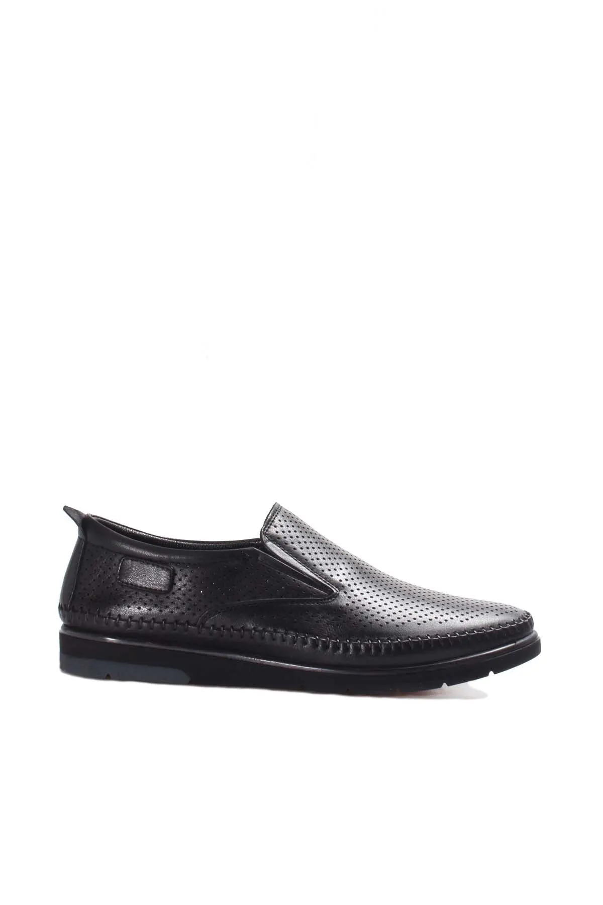 Black Perforated Leather Loafers Wessi sold by Wessi