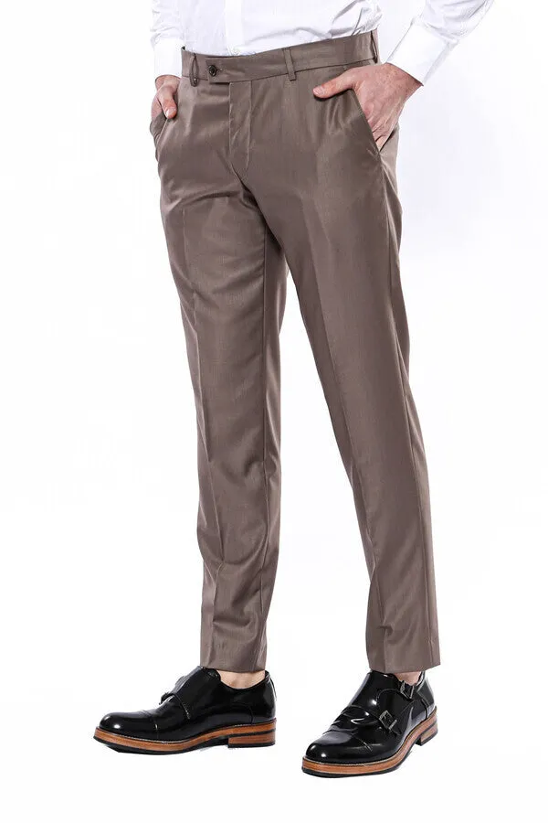 Plain Brown Men Trousers - Wessi sold by Wessi product image thumbnail 4