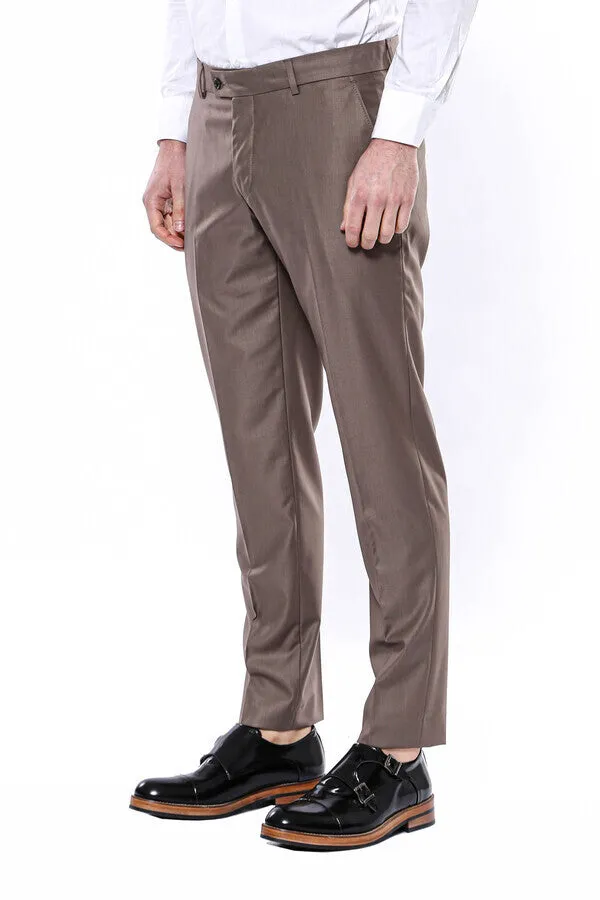 Plain Brown Men Trousers - Wessi sold by Wessi product image thumbnail 2
