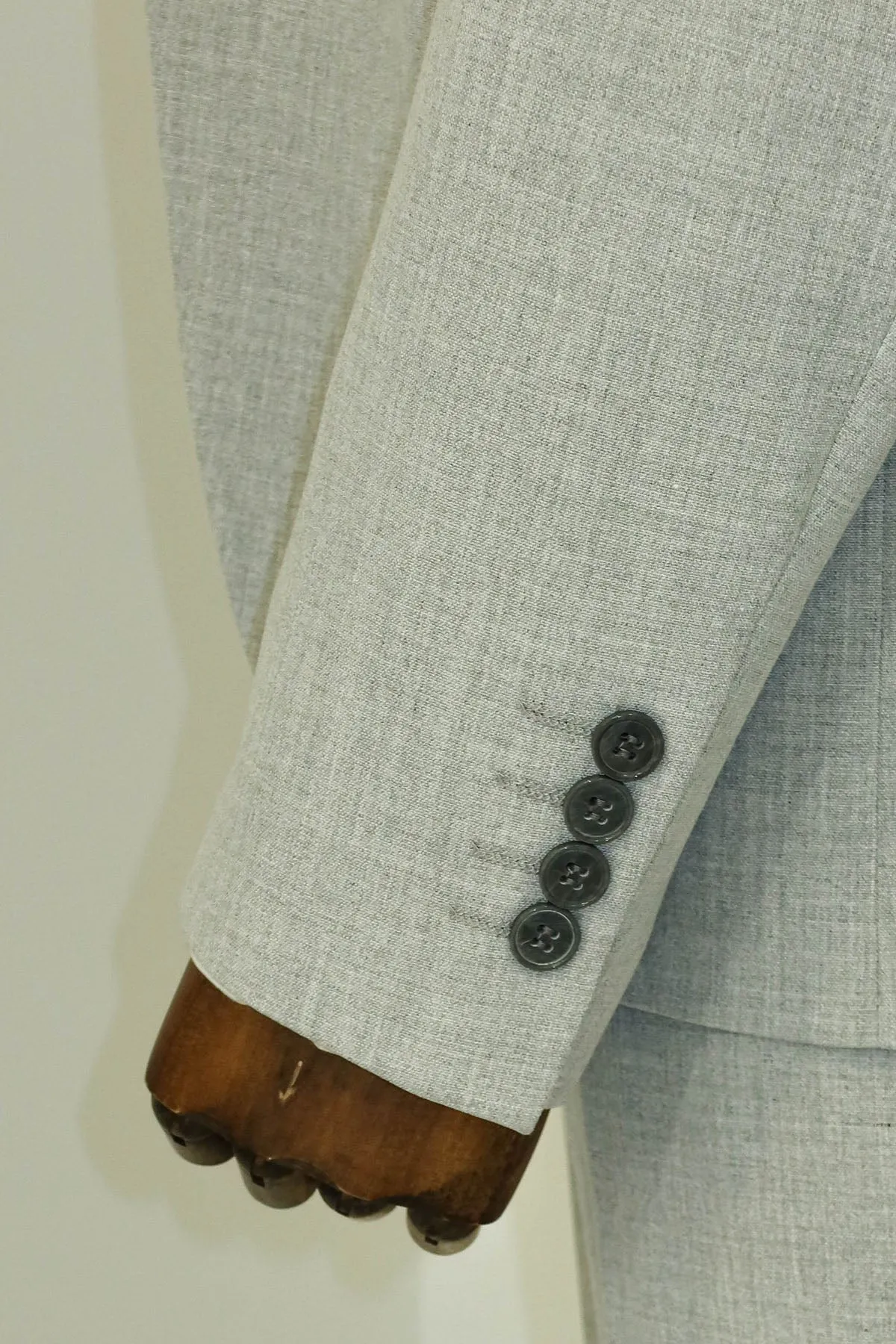 Three Piece Slim Fit Single Button Grey Men Suit sold by Wessi product image thumbnail 5