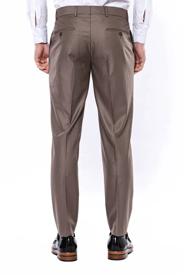 Plain Brown Men Trousers - Wessi sold by Wessi product image thumbnail 3