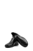 Men's Black Leather Slip-On Casual Shoes with Stitch Detailing - Wessi sold by Wessi