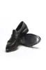Men's Black Leather Loafers with Double Buckle Detail - Wessi sold by Wessi