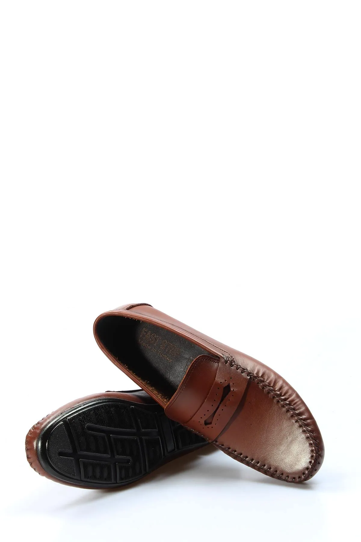 Men's Brown Leather Loafers with Hand-Stitched Detailing - Wessi sold by Wessi product image thumbnail 5