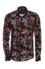 Tiger Patterned Slim Fit Long Sleeves Black Men Shirt - Wessi sold by Wessi