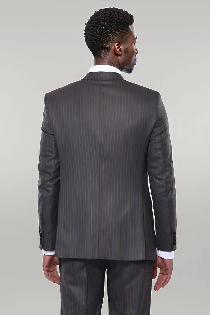 Striped Brown Vested Suit | Wessi sold by Wessi product image thumbnail 4