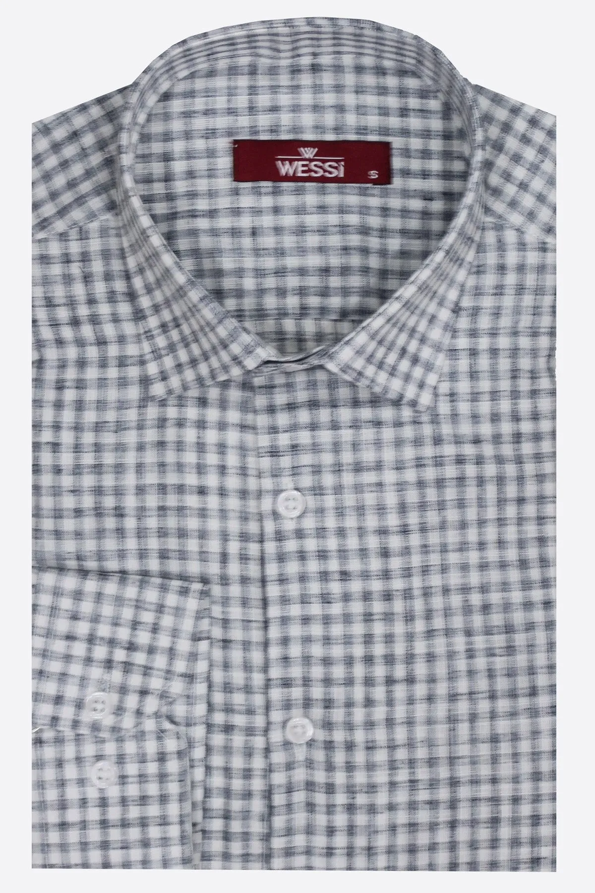 Plaid Slim Fit Black Men Shirt - Wessi sold by Wessi product image thumbnail 5