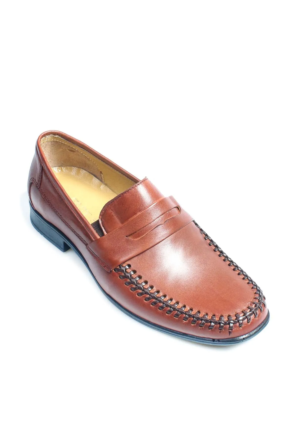 Men's Tan Leather Moccasin Loafers-Wessi sold by Wessi product image thumbnail 3
