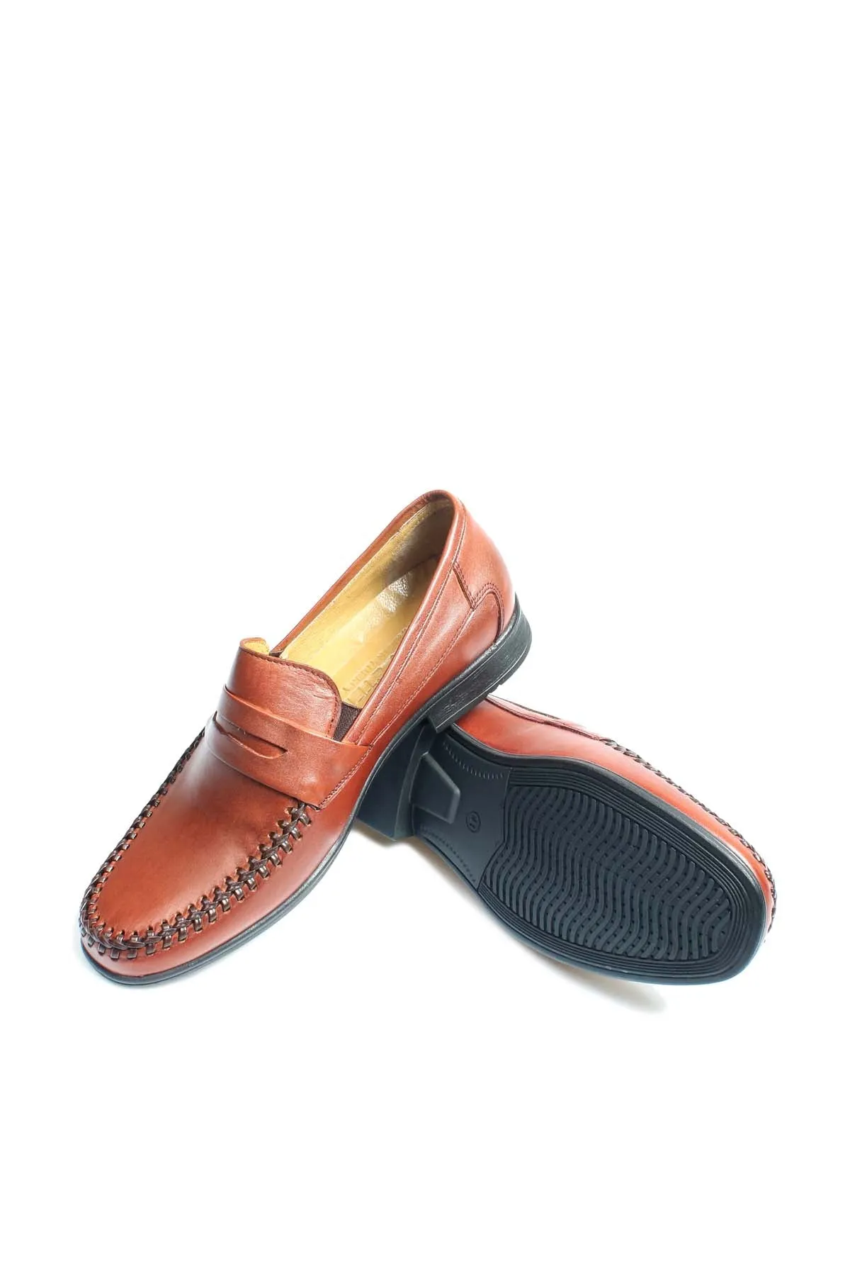 Men's Tan Leather Moccasin Loafers-Wessi sold by Wessi product image thumbnail 4