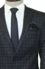 Plaid Navy Blue Jacket with Handkerchief - Wessi sold by Wessi
