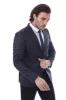 Plaid Navy Blue Jacket with Handkerchief - Wessi sold by Wessi