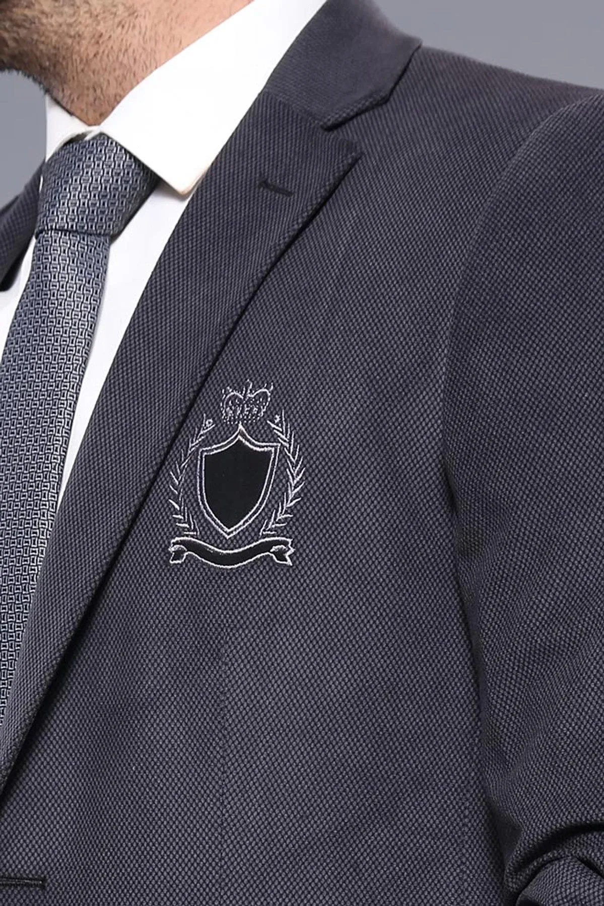 Pocket Flap Rigging Velvet Grey Jacket-Wessi sold by Wessi product image thumbnail 2