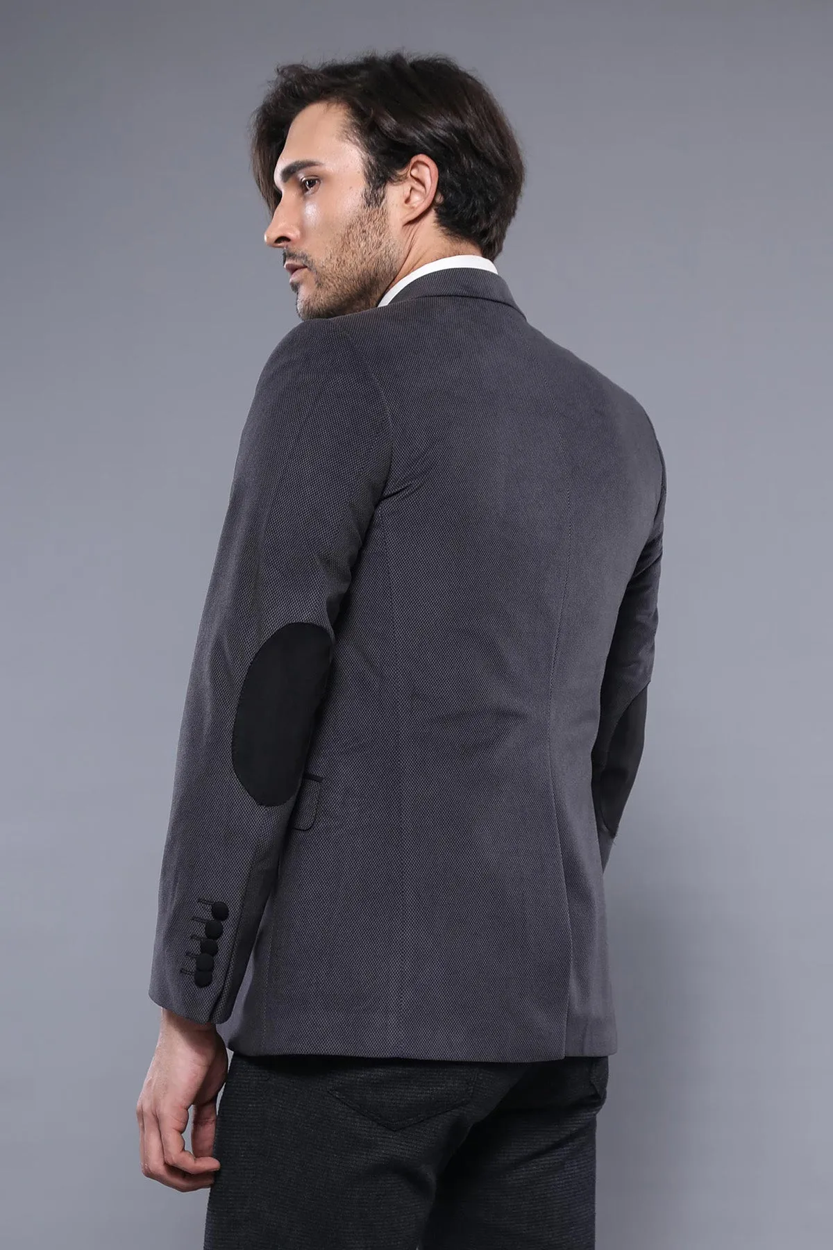 Pocket Flap Rigging Velvet Grey Jacket-Wessi sold by Wessi product image thumbnail 4