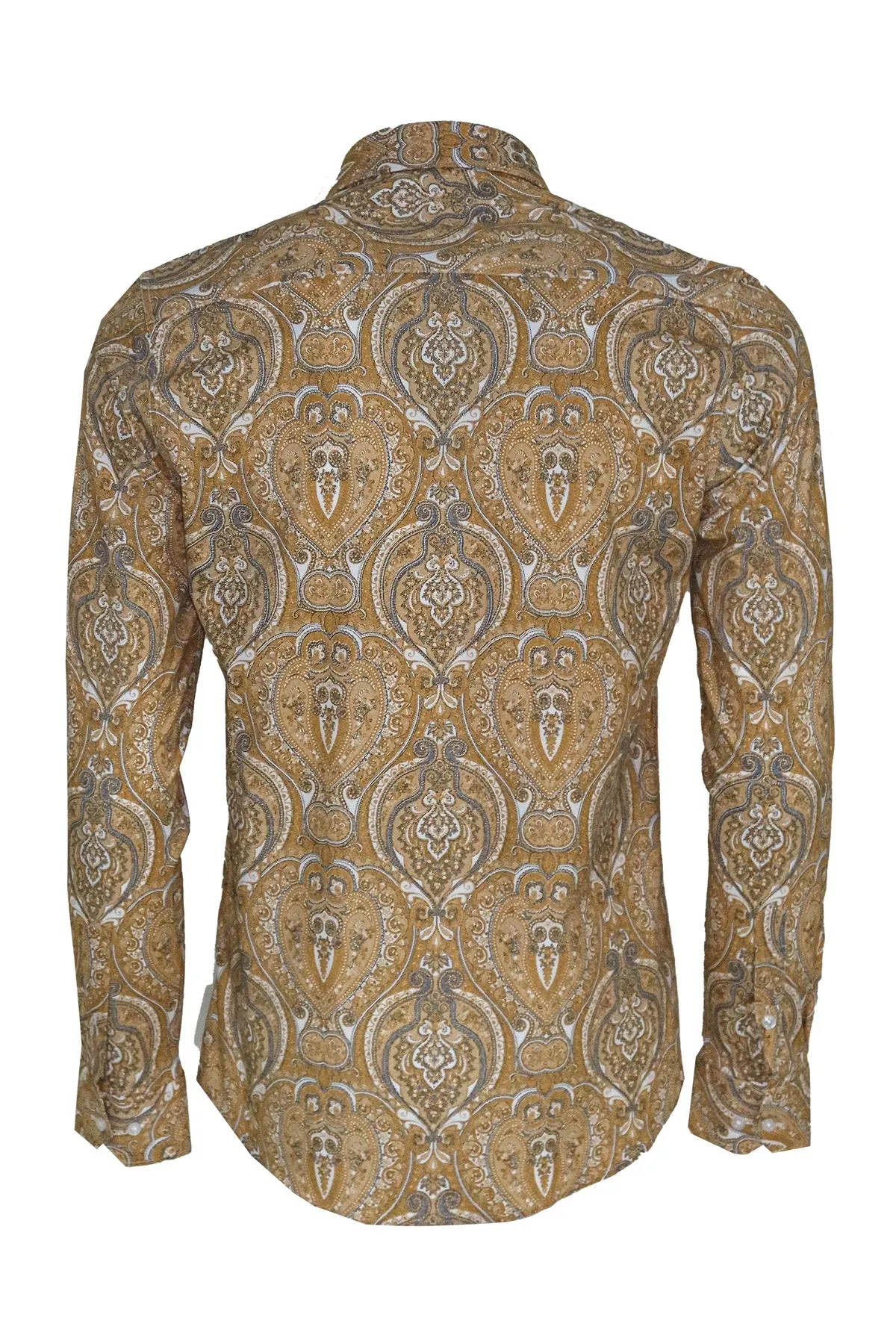 Beige Patterned Slim Fit Men's Shirt - Wessi sold by Wessi product image thumbnail 3