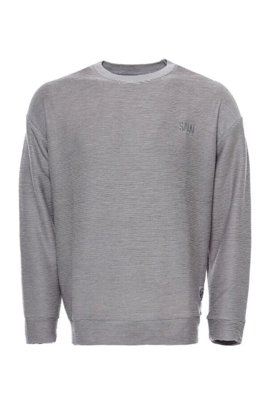 Horizontal Striped Grey Men's Sweatshirt - Wessi sold by Wessi