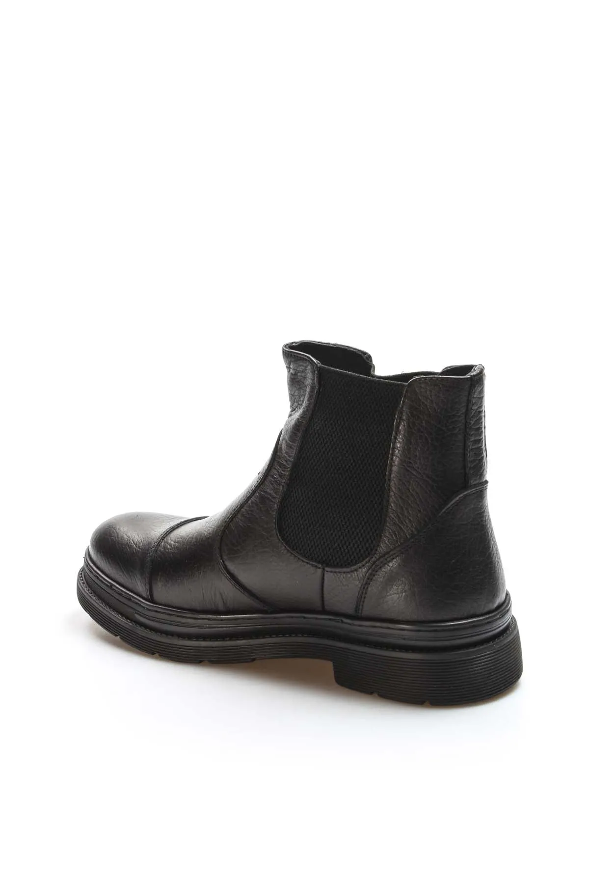 Men's Black Leather Chelsea Boots with Elastic Gussets - Wessi sold by Wessi product image thumbnail 3