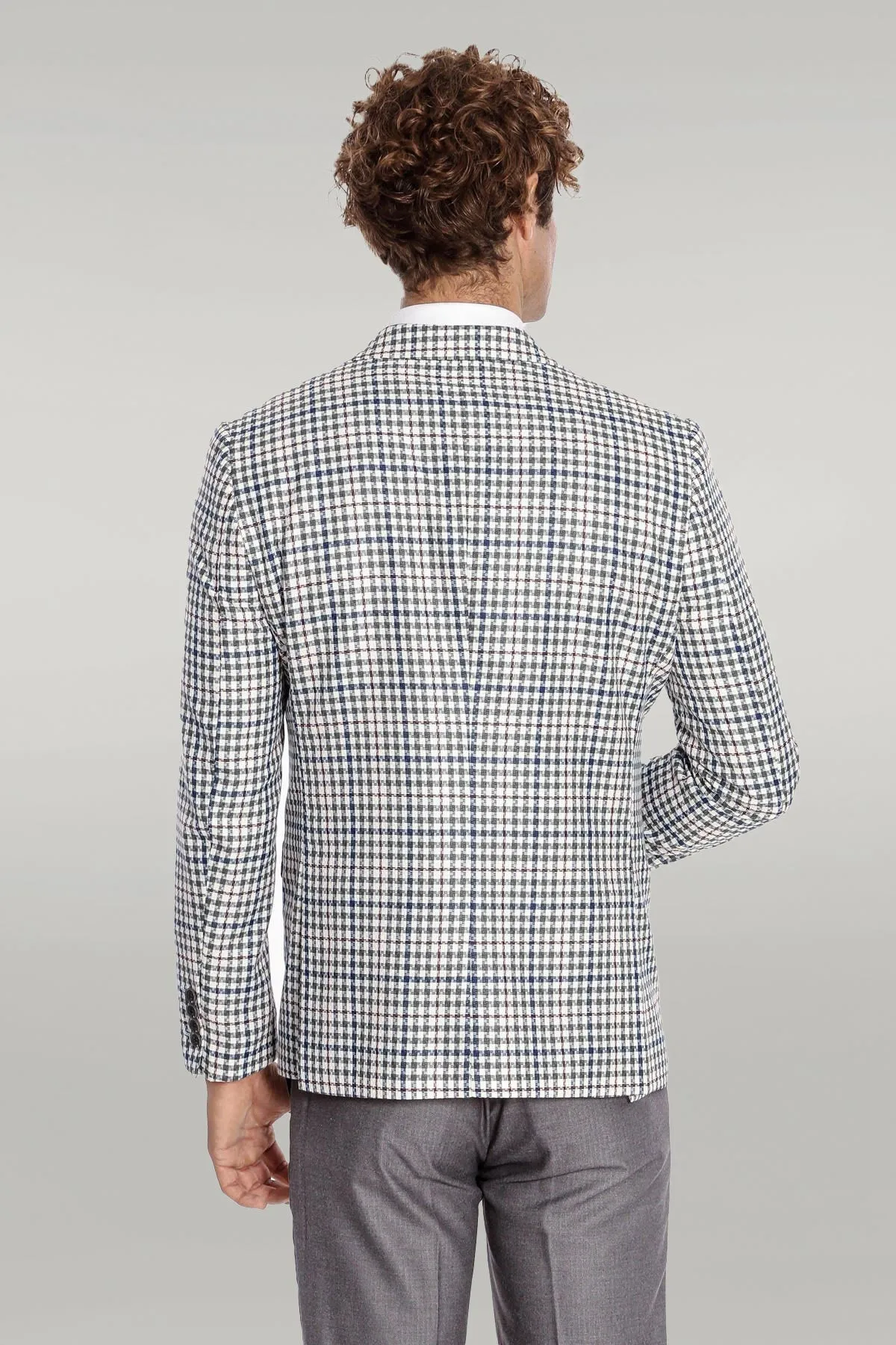 Plaid Grey Men's Suit - Wessi sold by Wessi product image thumbnail 4