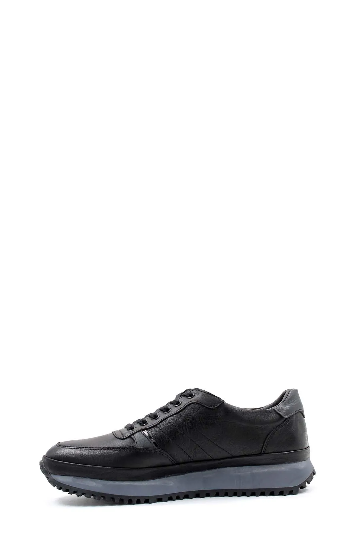 Men's Black Leather Sneakers with Fur Lining and Thick Sole - Wessi sold by Wessi product image thumbnail 2