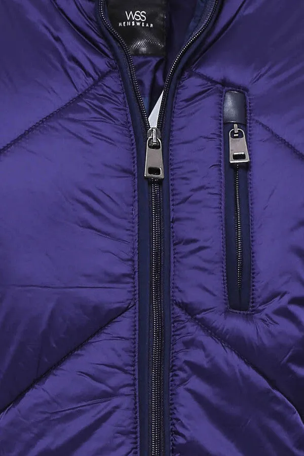 Blue Quilted Down Coat - Wessi sold by Wessi product image thumbnail 5