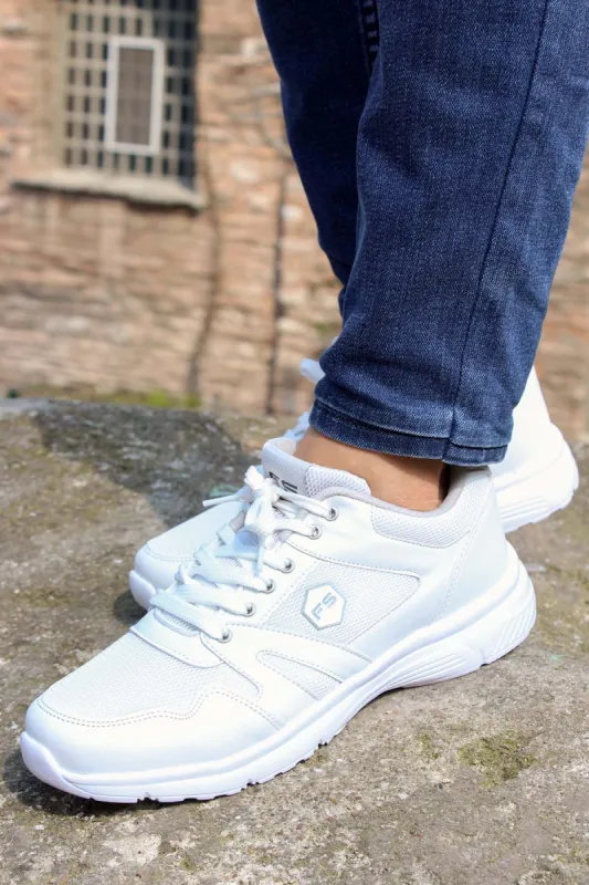 Men's All-White Athletic Sneakers-Wessi sold by Wessi