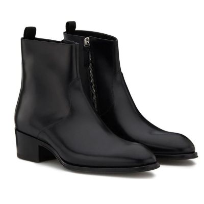 Leather Pointed Toe Zipper High Street Martin Boots sold by Wessi