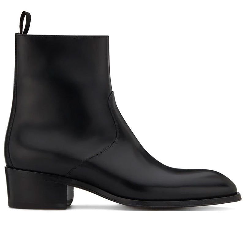 Leather Pointed Toe Zipper High Street Martin Boots sold by Wessi product image thumbnail 3