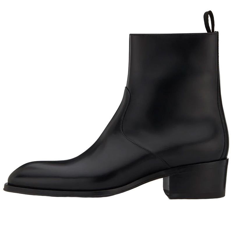 Leather Pointed Toe Zipper High Street Martin Boots sold by Wessi product image thumbnail 5
