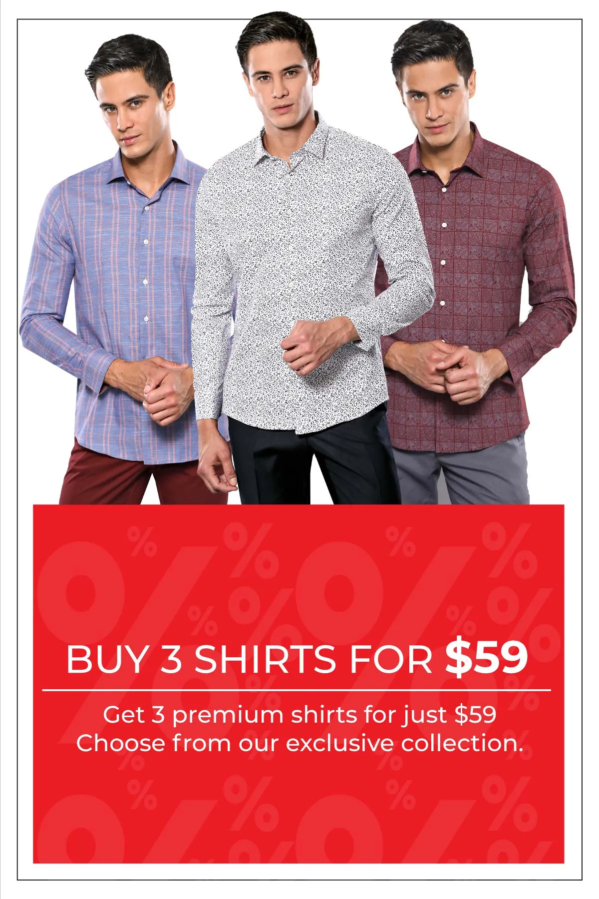 Buy 3 Shirts For $59! sold by Wessi
