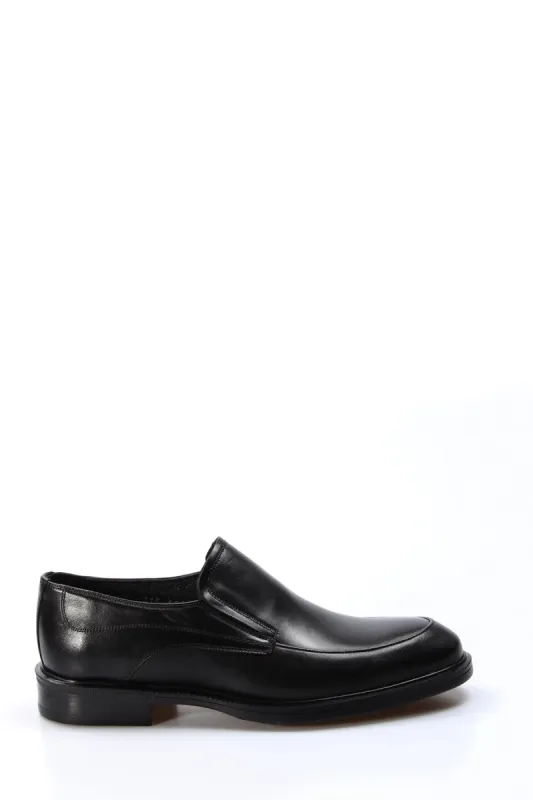 Men's Black Leather Loafers with Cushioned Insole and Sleek Design - Wessi sold by Wessi