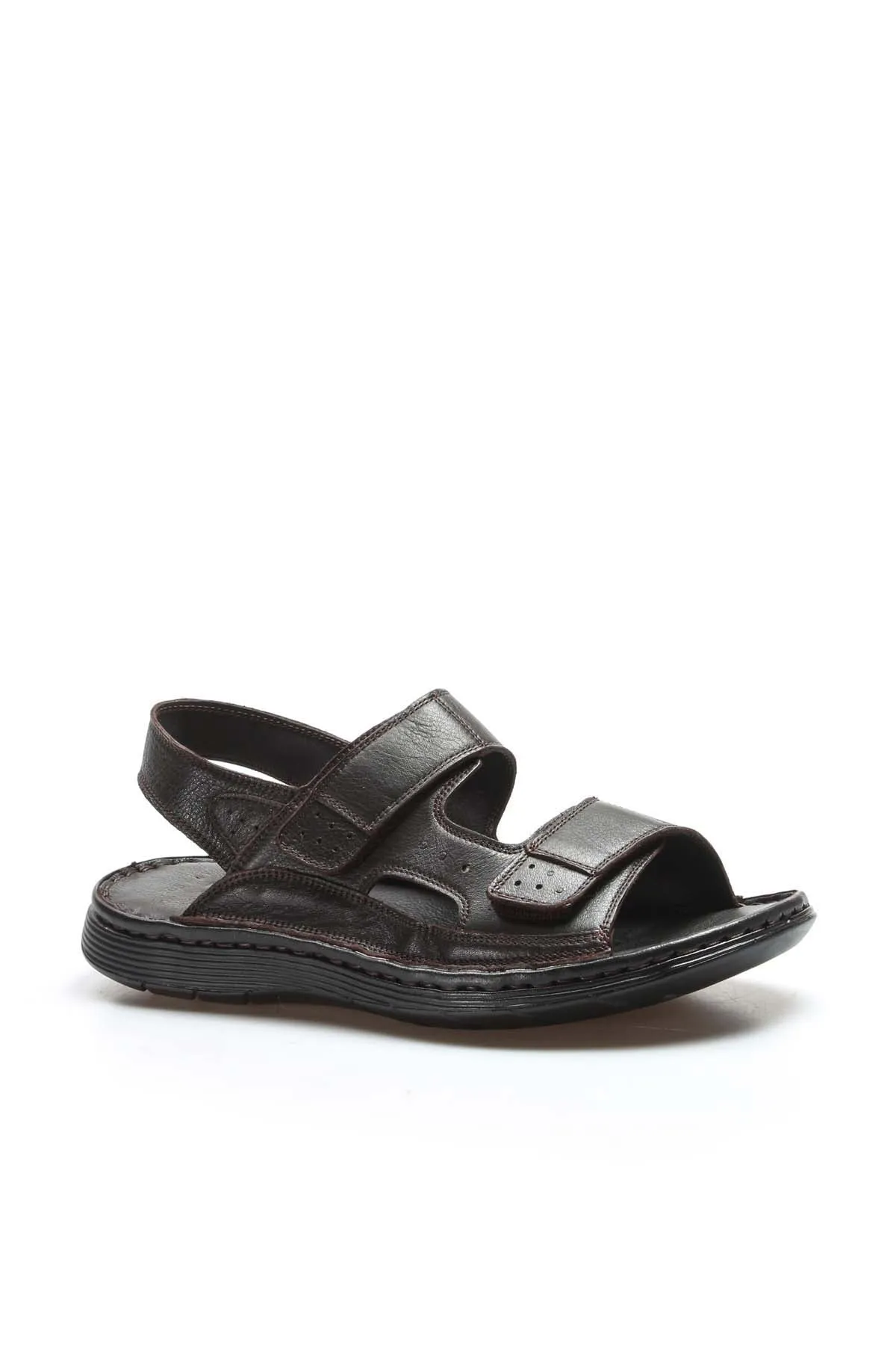 Men's Brown Leather Sandals with Adjustable Straps - Wessi sold by Wessi product image thumbnail 4