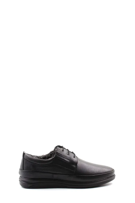 Black Leather Warm-Lined Shoes-Wessi sold by Wessi