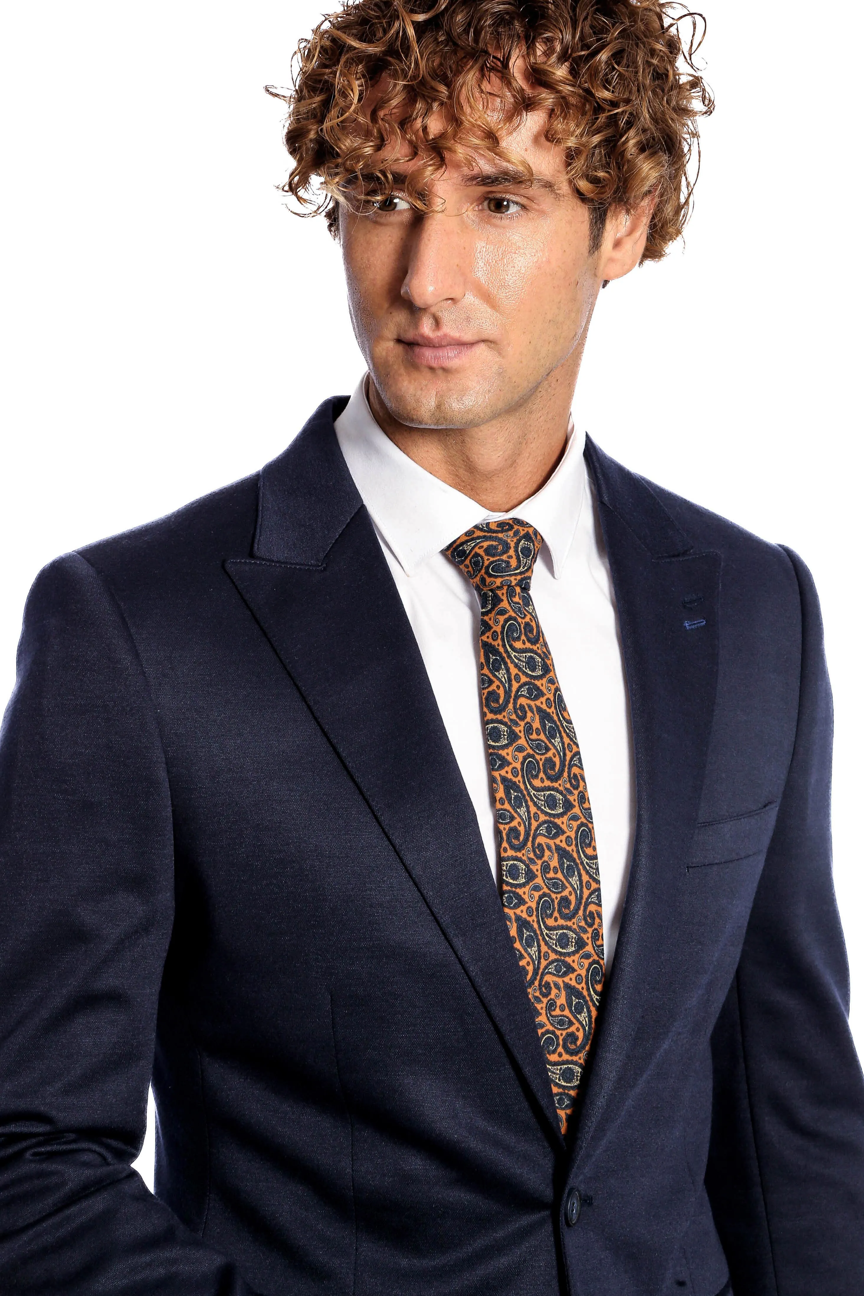 Navy Blue Plain Slim-Fit Jacket - Wessi sold by Wessi product image thumbnail 2