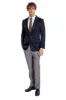 Navy Blue Plain Slim-Fit Jacket - Wessi sold by Wessi
