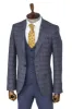 Checked Slim Fit Blue Men Suit - Wessi sold by Wessi