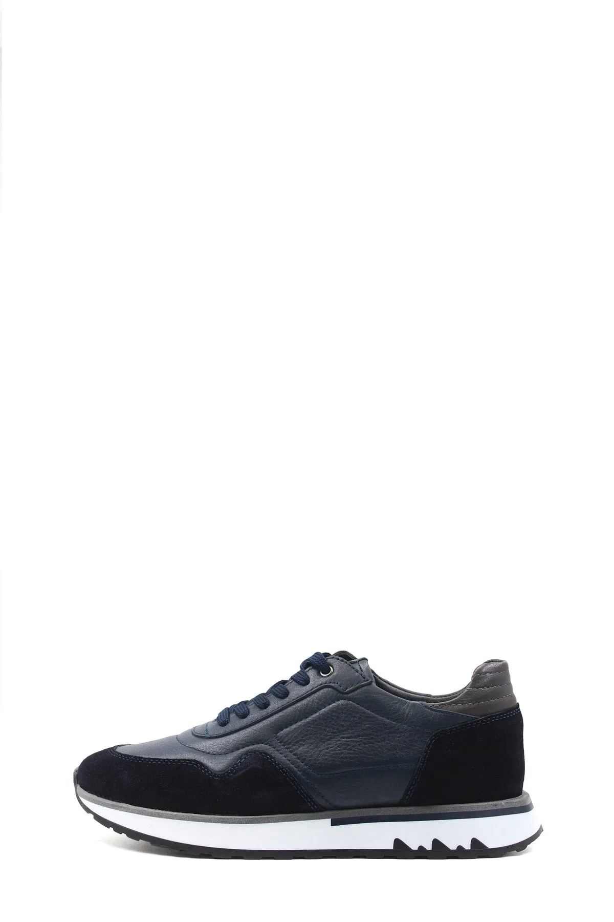 Men's Navy Blue Leather Sneakers with White Sole - Wessi sold by Wessi product image thumbnail 2
