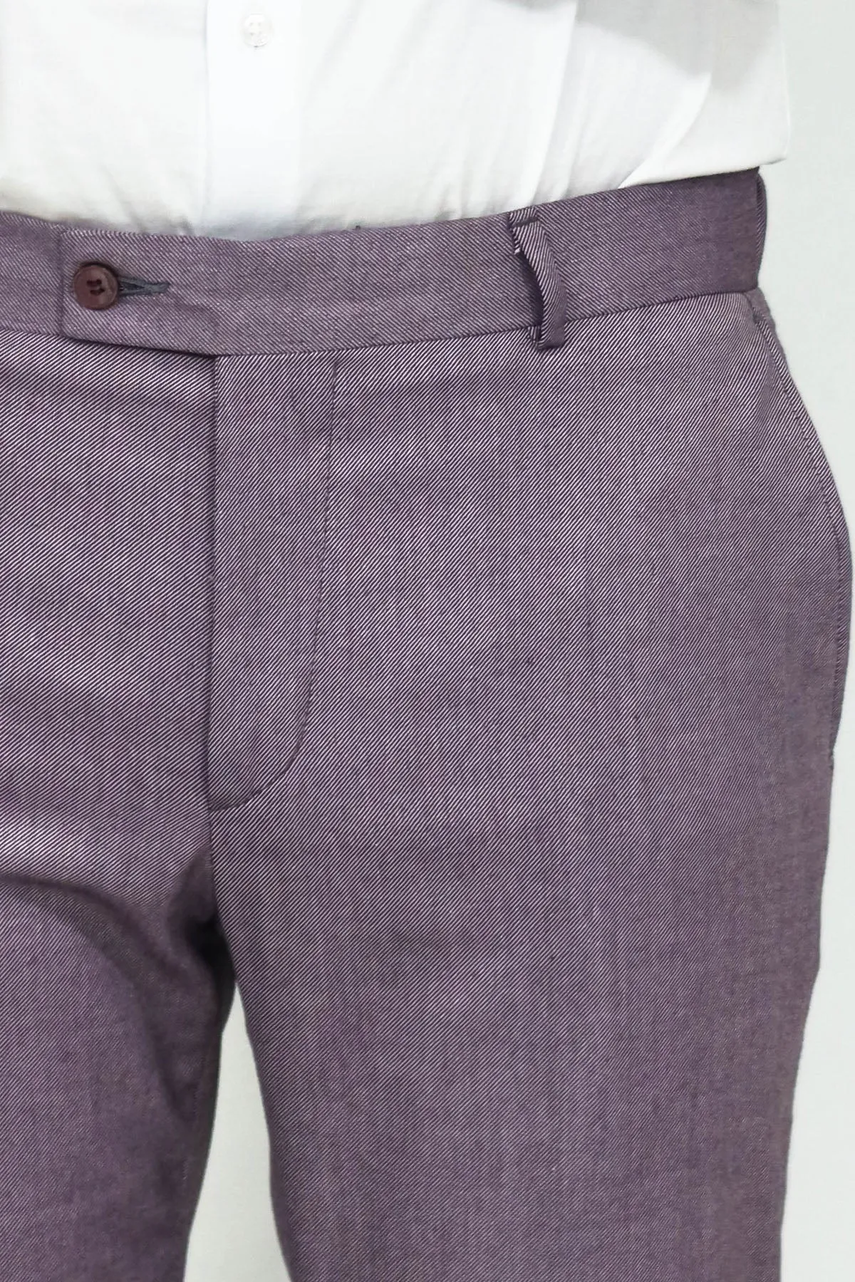 Slim Fit Textured Purple Men Trousers - Wessi sold by Wessi product image thumbnail 2