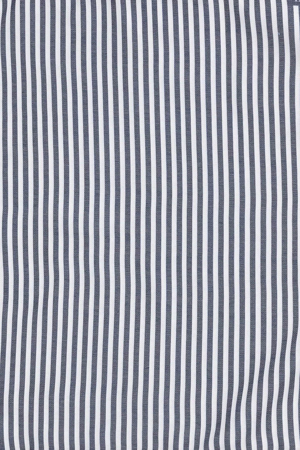 Men's Navy Blue Navy Striped Scarf - Wessi sold by Wessi product image thumbnail 5