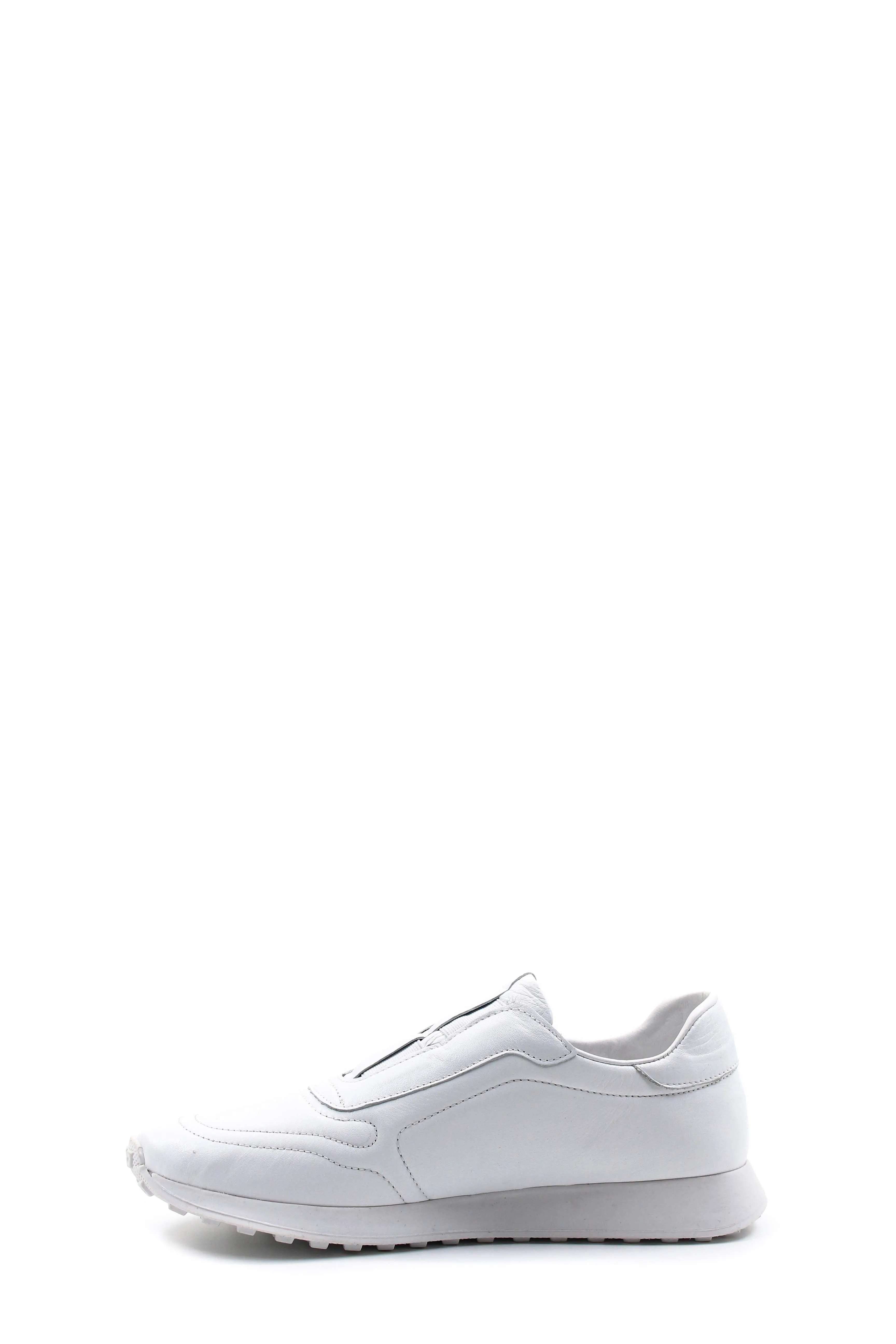 White Leather Slip-On Sneakers Wessi sold by Wessi product image thumbnail 2