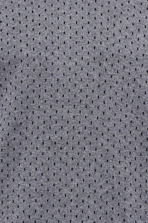 Dot Patterned V Neck Grey Sweater - Wessi sold by Wessi product image thumbnail 2