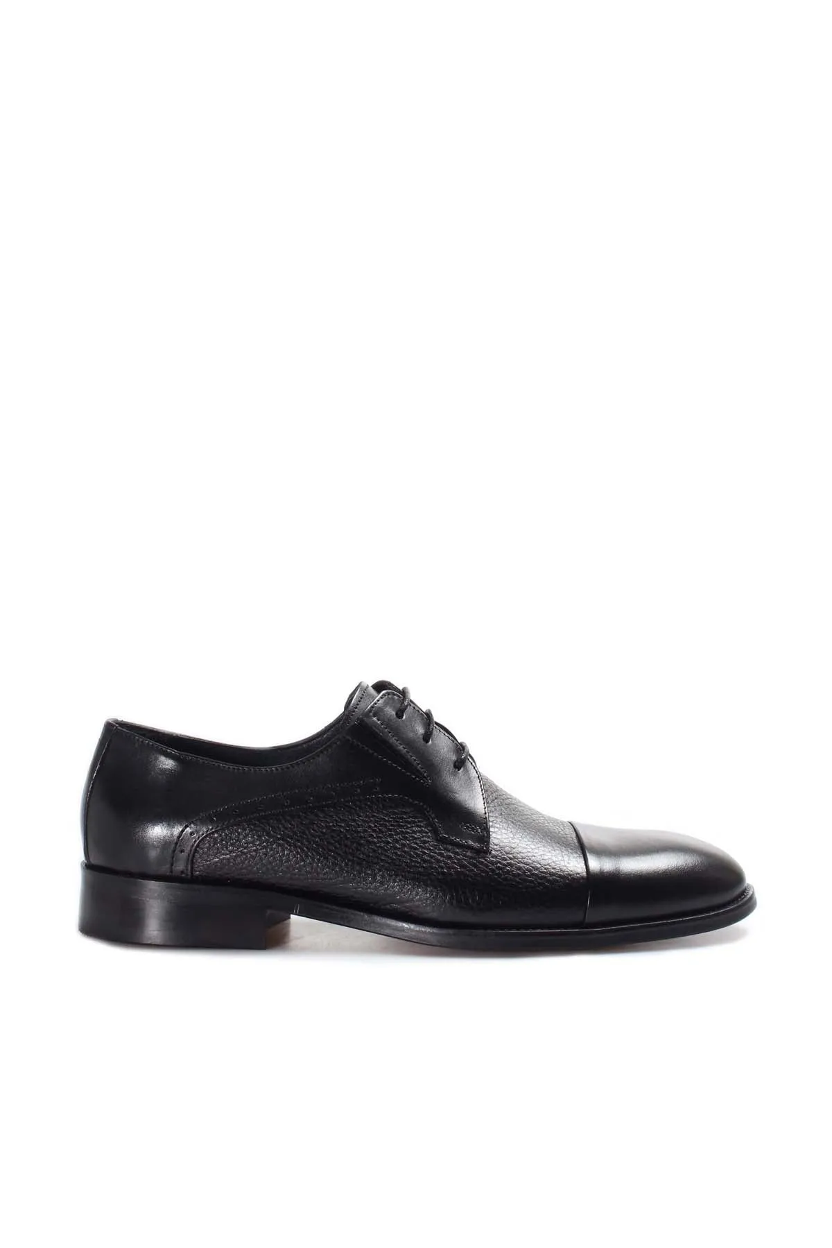 Black Leather Cap-Toe Derby Wessi sold by Wessi
