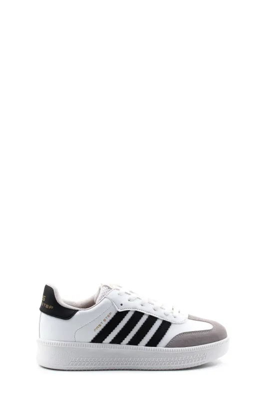 Men's White and Black Casual Sneakers-Wessi sold by Wessi