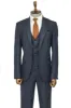 3 -Piece Single Button Peak Lapel Dark Blue Men Suit - Wessi sold by Wessi