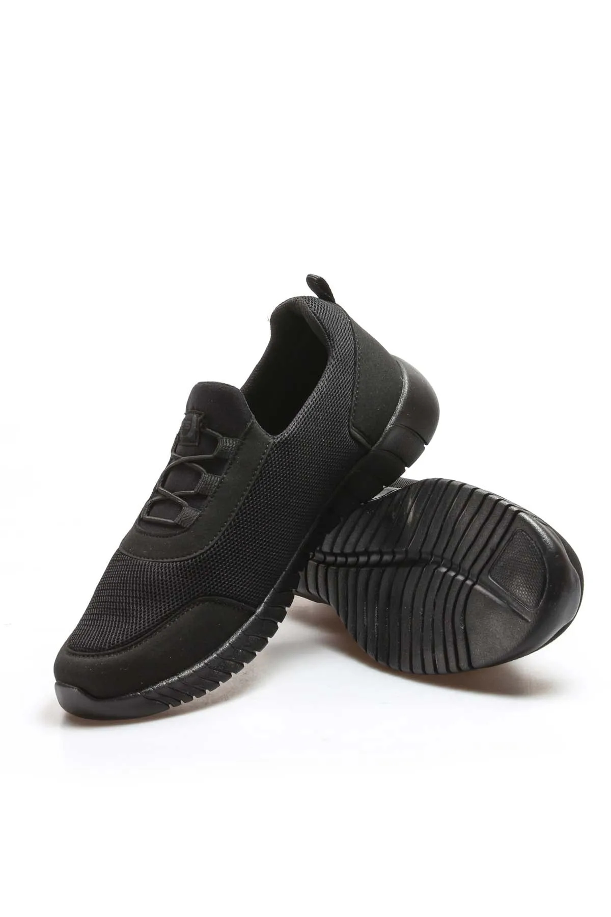 Men's Black Lace-Up Athletic Mesh Sneakers - Wessi sold by Wessi product image thumbnail 5