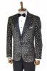 Tiny Flower Pattern Black Men Tuxedo Blazer - Wessi sold by Wessi
