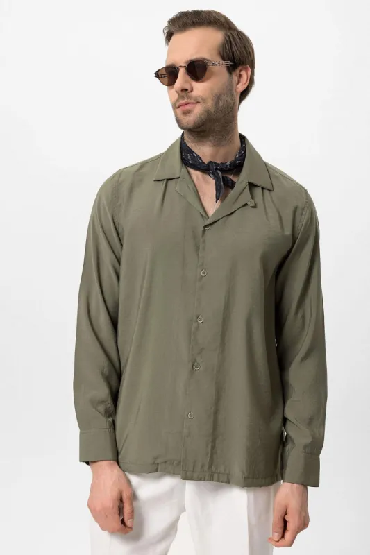 Men's Khaki Striped Shirt - Wessi sold by Wessi