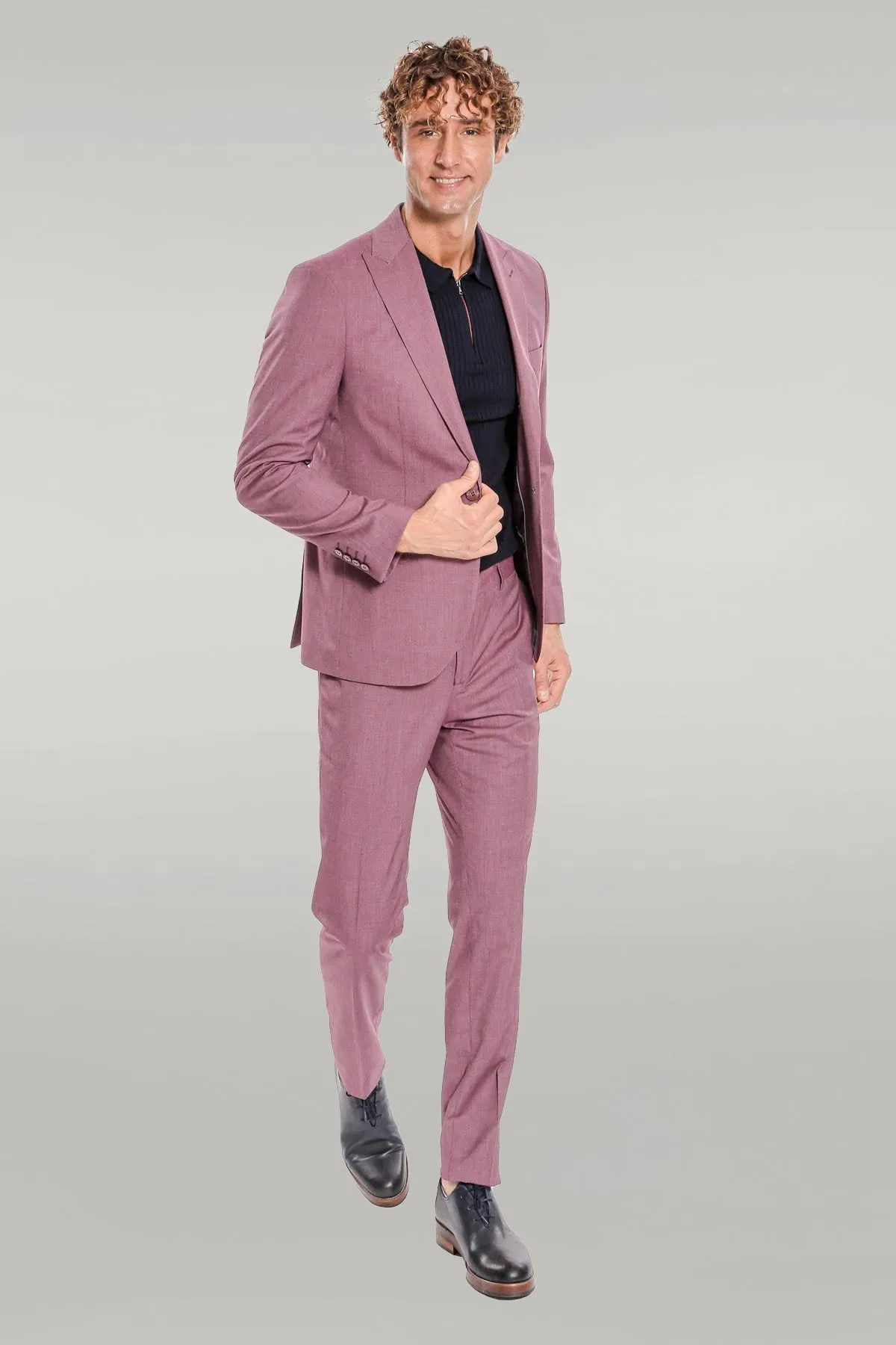2 Piece Patterned Slim Fit Purple Men Suit - Wessi sold by Wessi product image thumbnail 2