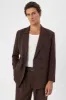 Brown Double Breasted Men's Blazer Jacket with Bag Pocket - Wessi sold by Wessi