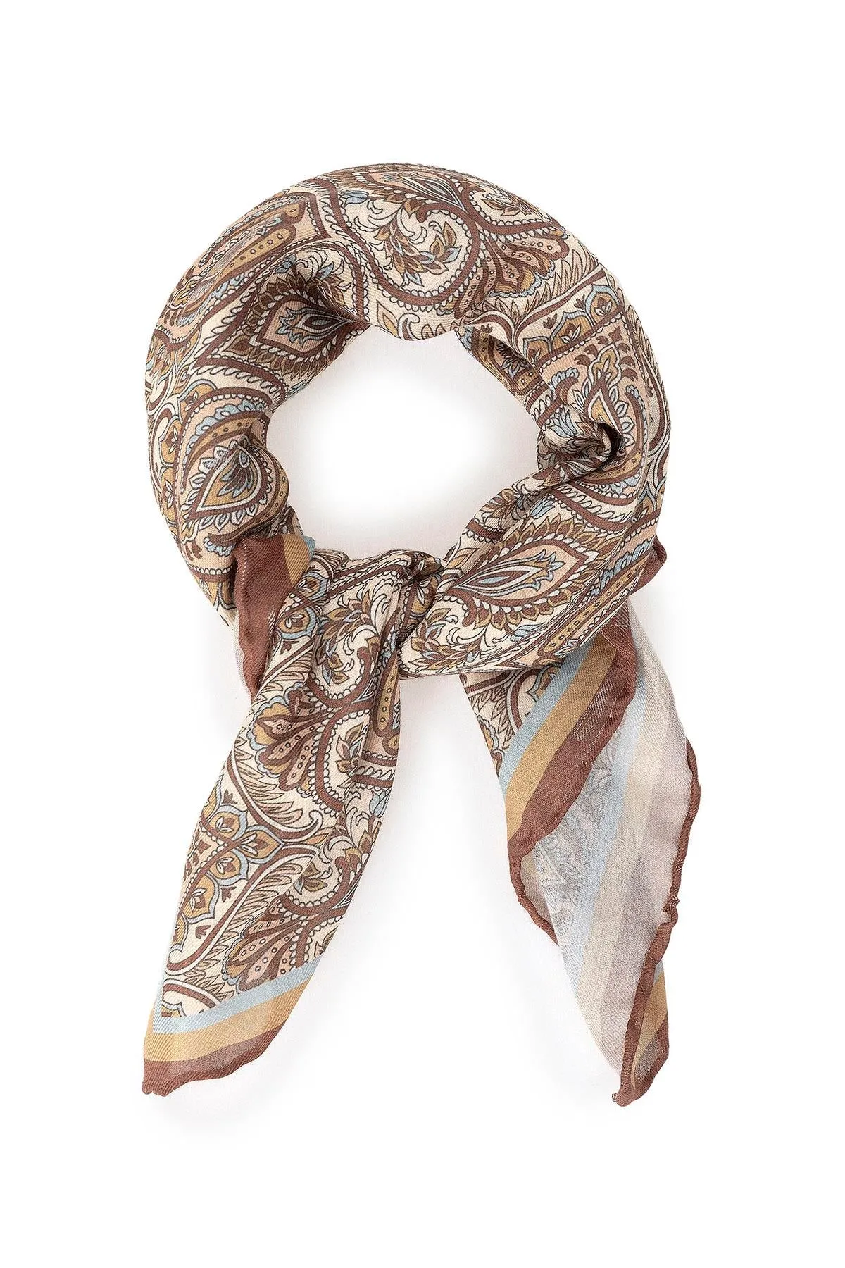 Men's Brown Patterned Scarf - Wessi sold by Wessi product image thumbnail 3