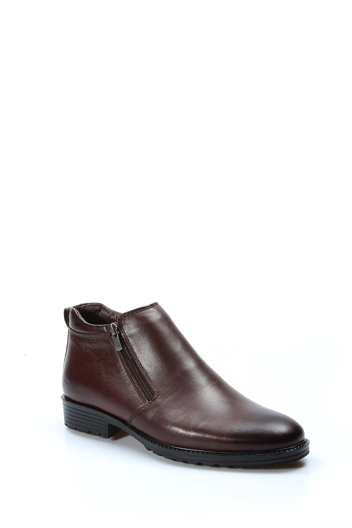 Brown Leather Zipper Ankle Boots Wessi sold by Wessi product image thumbnail 4